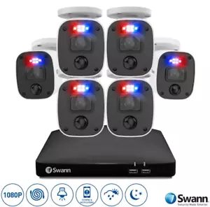 Swann DVR 8-4680 8 Channel 2TB 6 x 1080MQB Audio Cam CCTV Enforcer Kit 846806MQB - Picture 1 of 9