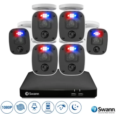 Swann DVR 8-4680 8 canales 2 TB 6 x 1080 MQB cámara de audio kit de ejecución de CCTV 846806 MQB Foto 1 de 4