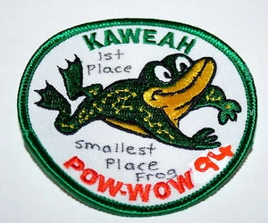 Patch vintage Boy Scouts Kaweah pow-wow la plus petite grenouille 1994 neuf - Photo 1/1