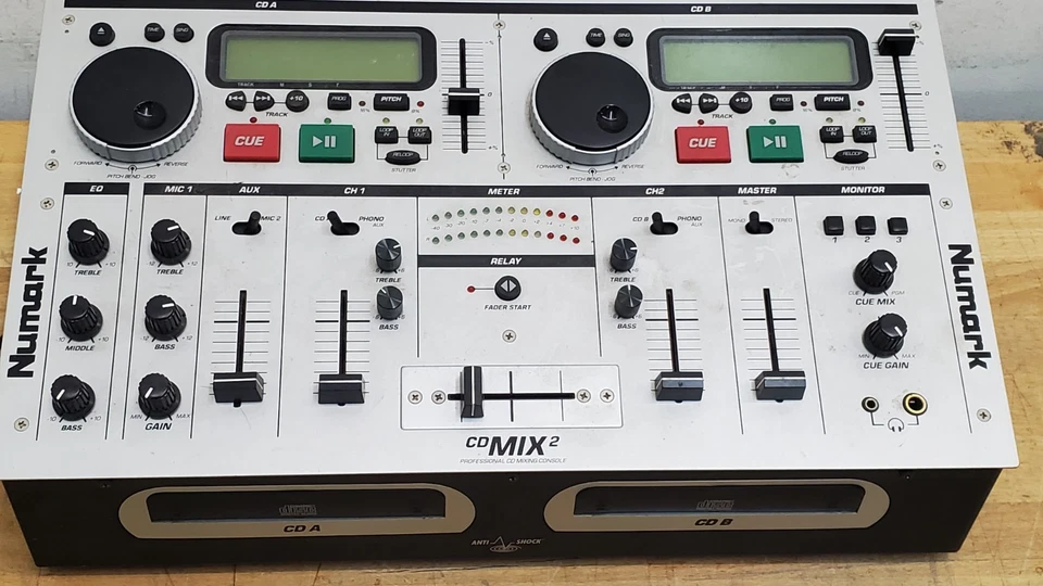 NUMARK CDMIX2 Mix 2 Pro CD Mixing DJ Console Mixer W/ Cord - Image 1 of 4