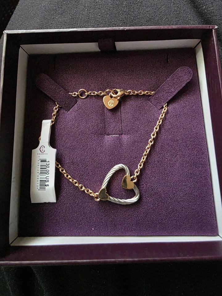 Cable HEART Charriol Stainless Steel Bracelet w/ Box And Papers - Image 1 of 4