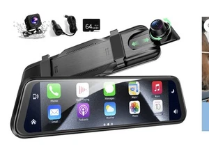 Smart Mirror Dash Cam mit Carplay & Android Auto, 10" 2.5K Rückspiegel Cam... - Bild 1 von 14