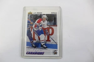 1991-92 Upper Deck Hockey Lyle Odelein Card #482 Autographed - Picture 1 of 9