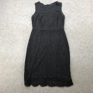 Karl Lagerfeld Paris Kleid Damen 6 schwarz Spitze Etui Cocktail gewellter Saum - Bild 1 von 9