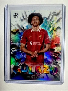 2024-25 Topps Chrome UCC Jayden Danns Golazo RC #GZ-6 Liverpool - Picture 1 of 2