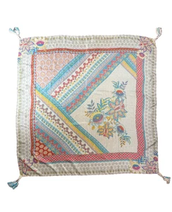 Bufanda de seda Johnny Was 43" cuadrada ¡Oh-tan-Pretty! Borlas - NTSF - Imagen 1 de 6