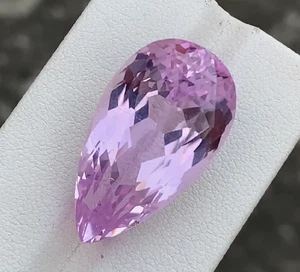 VVS 38,18 ct natürlicher babyrosa Kunzit Edelstein Birnenschliff aus Afghanistan - Bild 1 von 2