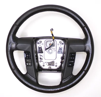 Volante de cuero Ford 09-14 F-150 F150 cuero carbón negro Foto 1 de 4