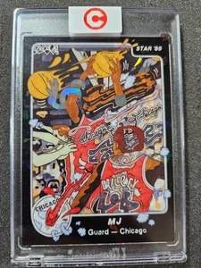 🌟 2025 Ermsy MJ Star Art Card Michael Jordan Bulls Parody Black Cat Ice /10 - Picture 1 of 4