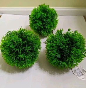 3 cachettes aquarium nager à travers trou herbe verte ornement décoratif poisson neuf - Photo 1/5