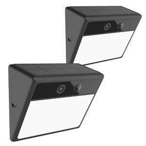Laser Outdoor Wall Light Camera Twin Pack with Solar Power Security - Bild 1 von 8