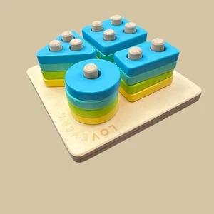 Lovevery Sort & Stack Peg Puzzle The Enthusiast Play Kit Months 28, 29, 30 - Picture 1 of 9