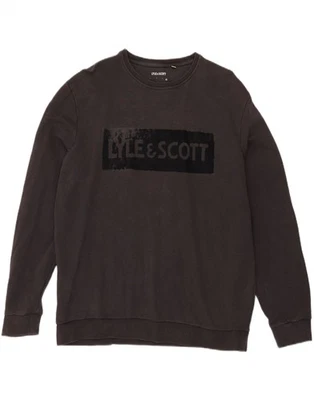 LYLE & SCOTT Mens Graphic Sweatshirt Jumper XL Black Cotton OH09 - Image 1 of 4
