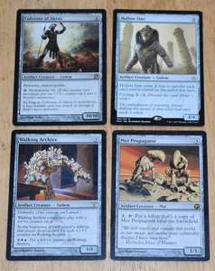 MTG 4x Rare Artifact Creature COLOSSUS OF AKROS, HOLLOW ONE, WALKING ARCHIVE - Bild 1 von 2