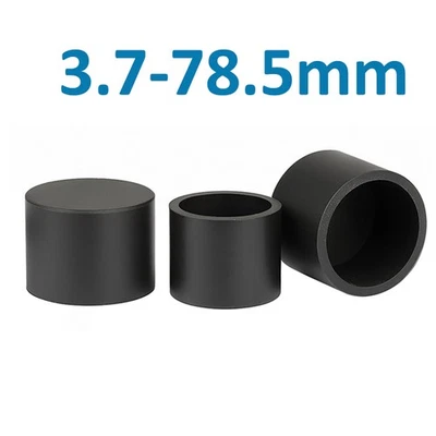 Silikon Gummi 3.7-78.5mm Kappe Schwarz Rund Rohrkappen Stuhlbeinkappen Endkappen - Bild 1 von 3
