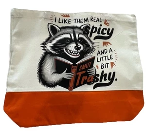 Neu Silkfly 18"x15" Canvas Tasche "Ich mag sie würzig und ein bisschen trashig" - Bild 1 von 2