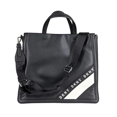 BOLSO DE MANO DKNY BOND NORTH SOUTH — NEGRO/BLANCO • ESTILO R94BZF35 • NUEVO CON ETIQUETAS Foto 1 de 4