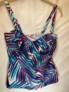 Women's Estilo Geometric Tankini Island Escape Sz 12 - Picture 1 of 7