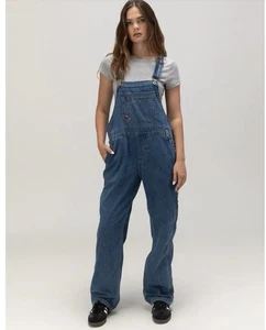 Dickies Overalls Womens Blue Relaxed Fit Straight Leg Carpenter Denim Small - Picture 1 of 6