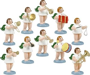 Figura de madera músicos de ángel 10 piezas sin corona altura 6 cm NUEVO ángel de madera mensajero de Dios - Imagen 1 de 1