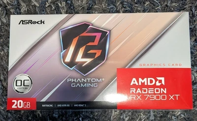 ASRock Phantom Gaming Radeon RX 7900 XT 20GB GDDR6 4.0 Graphics Card GPU - White - Image 1 of 4