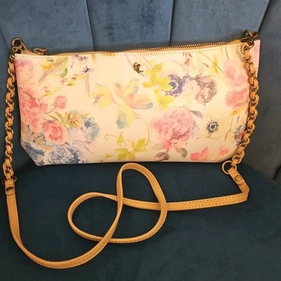 🌺 Elliott Lucca Artesanal 🌺, Estampado Floral, Bandolera Bolso de Mano/Bolso Usado en Excelente Condición Foto 1 de 4