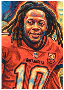 TEDDY BRIDGEWATER * Tampa Bay Buccaneers * Fun ACEO * FOOTBALL ART * Kunstkarte - Bild 1 von 2