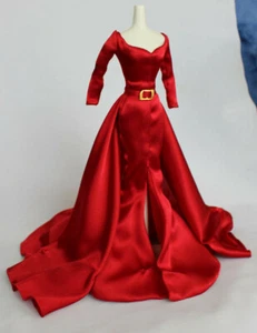 Ruby Red Barbie Dress Jackie Satin Screen Siren Evening Gown fit Silkstone Repro - Picture 1 of 12