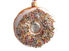 Glass donut Christmas tree ornament sweet candy