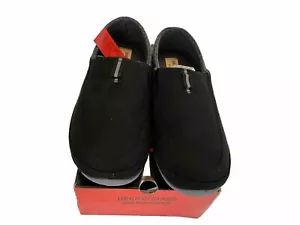 Deer Stag Indoor Outdoor Footwear. Black And Grey Mens Slip On - Picture 1 of 4