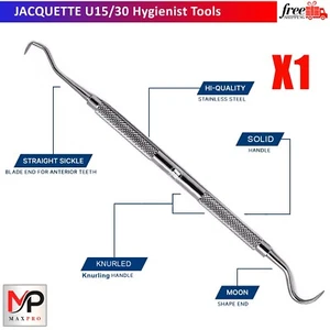 X1 Anterior Towner Jacquette Posterior Sickle Scaler. Double-Ended, Easy-Grip - Picture 1 of 6