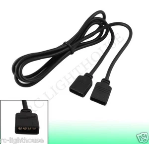3 ft Black Extension for RV LED Light strips 3528 and 5050 4 Pin - Foto 1 di 1