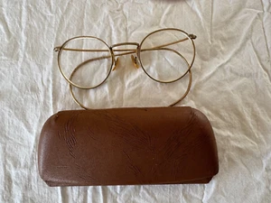 Old Antique Shuron 12K Gold Filled Wire Eyeglasses Spectacles Ful-Vue FRAMES - Picture 1 of 9