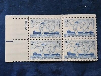 1955  US SCOTT#1069   3C STAMP BLOCK OF 4 - Image 1 of 2