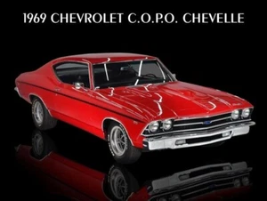 1969 Chevrolet C.O.P.O. Chevelle NEW METAL SIGN: Brilliant Restoration in Red - Picture 1 of 1
