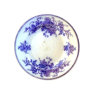 Antique James Edward and Son Purple Transferware Plate, Grape Vine 8.5 inches - Picture 1 of 10