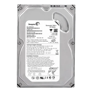 Hard Drive Seagate Barracuda 7200.9 ST380211AS 80GB SATA 7200RPM 2MB 3.5 Inch - Picture 1 of 3