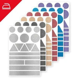 Reflektierende Aufbügler - 18 Stk - für viele Textilien und Stoffe - Reflektoren - Bild 1 von 4