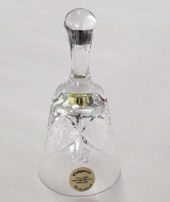 Vintage Wedgwood Hand Cut Clear Crystal Bell W Christmas 1982 - Image 1 of 4