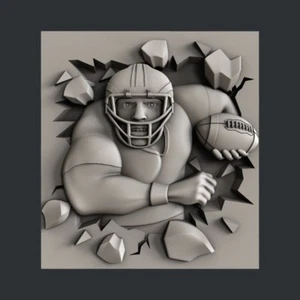 3d STL models for CNC, Artcam, Aspire, American Football - Picture 1 of 5
