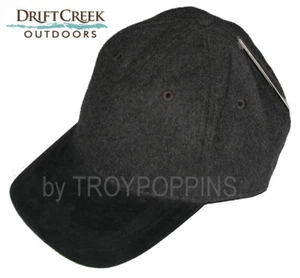 1-DRIFT CREEK OUTDOORS HEADWEAR-WOOLY HAT CAP WOOL/POLYESTER CROWN W/SUEDE VISOR - Picture 1 of 5