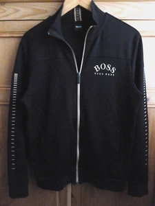 Herren HUGO BOSS Skaz Win Sweatshirt mit Reißverschluss - Medium schwarz & gold - Bild 1 von 6