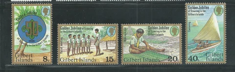 Gilbert & Ellice Islands Scott # 304-307 MNH Scouting Golden Jubilee Cover