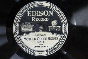 Lewis James - Edison 51251 - Mother Goose Songs No. 1 & 2 - Imagen 1 de 2