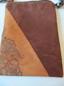 Bandolera de cuero genuino en dificultades peso ligero peso bandolera pasaporte - Imagen 1 de 1
