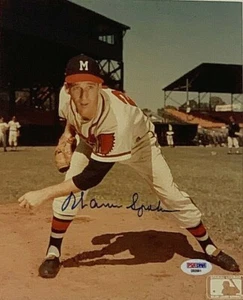 Warren Spahn Signed 8x10 Photo HOF Milwaukee Braves Auto PSA/DNA D02661 - Picture 1 of 2