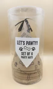 Set of 6 Piece Pawty Hats for Dog Doggie Birthday Party, 4.1" x 7.9" BRAND NEW - Picture 1 of 6