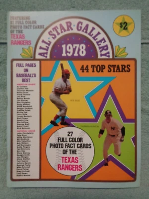 BASEBALL - 1978 SSPC MLB ALL STAR GALLERY PROGRAM - TEXAS RANGERS (1) BOOK - Image 1 of 4