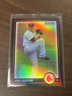 2010 Bowman Chrome Refractor #82 Jon Lester Boston Red Sox Baseball Card - Image 1 of 2
