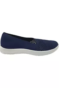 Clarks Cloudsteppers Washable Knit Slip-Ons Adella Dark Navy - Picture 1 of 4
